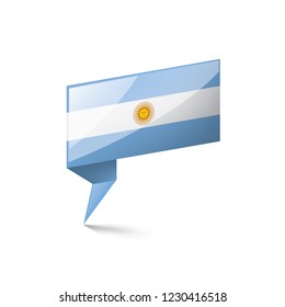 Argentina flag, vector illustration on a white background