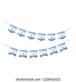 Argentina flag, vector illustration on a white background