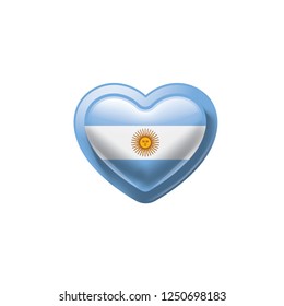 Argentina flag, vector illustration on a white background