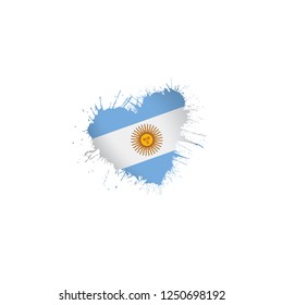 Argentina flag, vector illustration on a white background