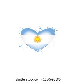 Argentina flag, vector illustration on a white background