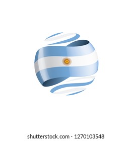 Argentina flag, vector illustration on a white background