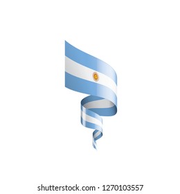 Argentina flag, vector illustration on a white background