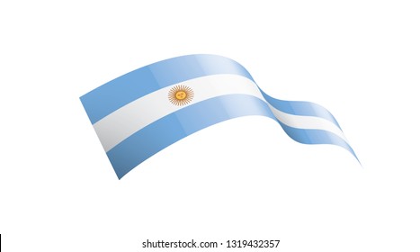 Argentina flag, vector illustration on a white background