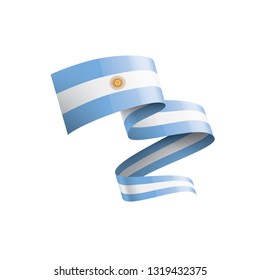 Argentina flag, vector illustration on a white background