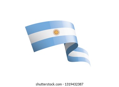 Argentina flag, vector illustration on a white background