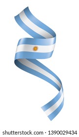 Argentina flag, vector illustration on a white background