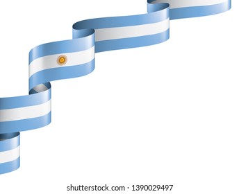 Argentina flag, vector illustration on a white background