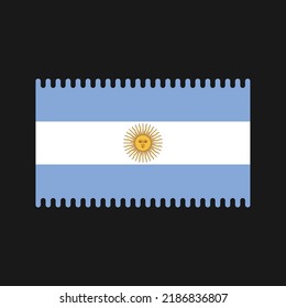 Argentinischer Flaggenvektor. Nationalflagge