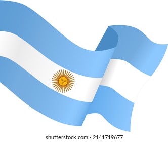 Argentina flag wave  isolated  on png or transparent background,Symbol Argentina,template for banner,card,advertising ,promote,and business matching country poster, vector illustration