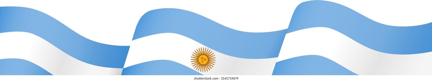 Argentina flag wave  isolated  on png or transparent background,Symbol Argentina,template for banner,card,advertising ,promote,and business matching country poster, vector illustration