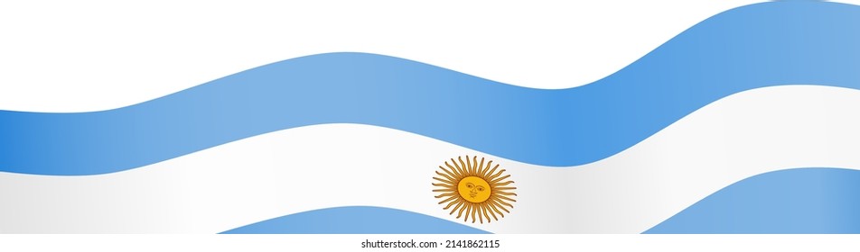 Argentina flag wave  isolated  on png or transparent background,Symbol Argentina,template for banner,card,advertising ,promote,and business matching country poster, vector illustration