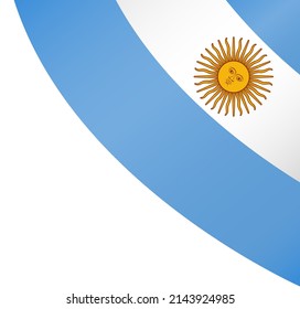 Argentina flag wave  isolated  on png or transparent background,Symbol Argentina, vector illustration