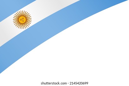 Argentina flag wave  isolated  on png or transparent background,Symbol Argentina, vector illustration