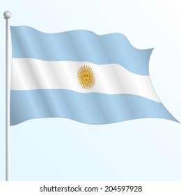 Argentina flag waving