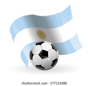 Argentina Flag Waving football