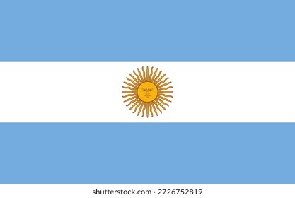 Bandeira da Argentina acenando ao vento durante evento local em Buenos Aires, Argentina