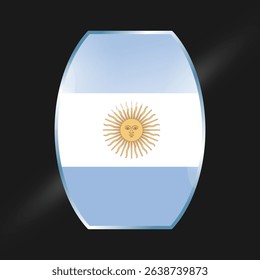 Argentina flags design vector illustration graphic of glossy buttons with identification pin vector illustration	