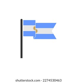 Juego de iconos de banderas argentinas, símbolo del símbolo del vector del día de la independencia de Argentina