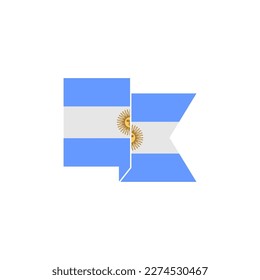 Argentina flags icon set, Argentina independence day icon set vector sign symbol