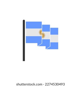 Argentina flags icon set, Argentina independence day icon set vector sign symbol