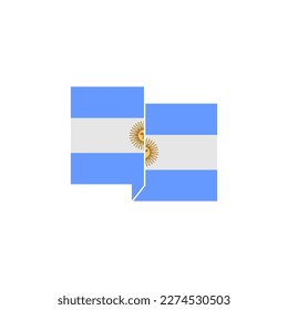 Argentina flags icon set, Argentina independence day icon set vector sign symbol