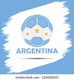 Argentina football soccer vector and Argentina flag colors grunge vector image