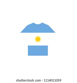 Argentina football team jersey vector icon