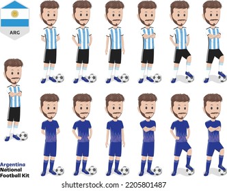 Argentina Football Team Kit, Home Kit And Away Kit