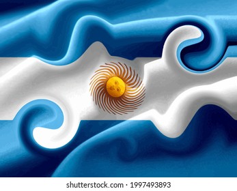 The Argentina full flag featuring the sun called the Official Ceremonial Flag (Spanish: Bandera Oficial de Ceremonia)