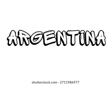 Argentina graffiti word Vector fuente
Palabra de fuente del Vector en un fondo blanco