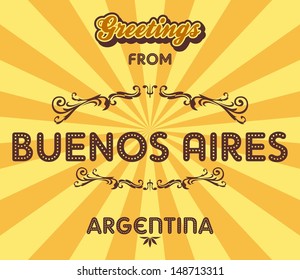 argentina greeting world travel sign