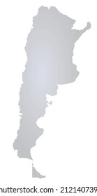 Argentina grey map. vector illustration 