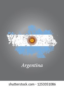 Argentina grunge old state flag