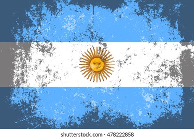 Argentina grunge,scratch,old style flag