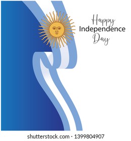 Argentina happy independence day greeting card, banner, vector illustration