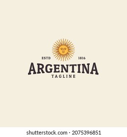 argentina  icon  flag  independence day  logo  template  vector  symbol  illustration  design