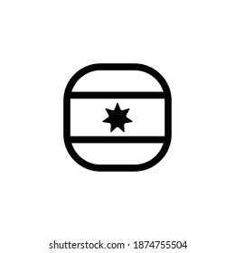 Argentina Icon, National Flag Square Symbol.