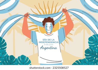 Argentina Independence Day background. July 9. Argentina independence day celebration. happy independence day Argentina. vector illustration. poster, banner, greeting, card. Argentina flag. celebrate.