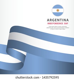 Argentina Independence Day Celebration, banner set Design Vector Template Illustration