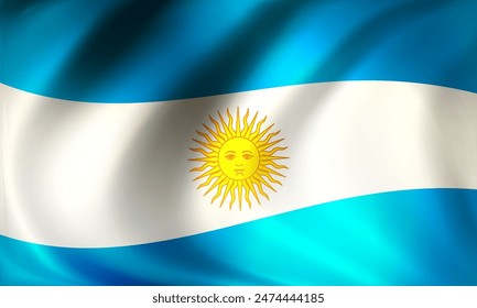 Argentinien Unabhängigkeitstag Fahne, Vektorgrafik Illustration.