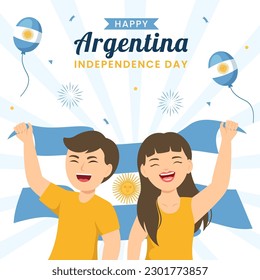 Antecedentes del Día de la Independencia en Argentina Ilustración Dibujo de plantillas