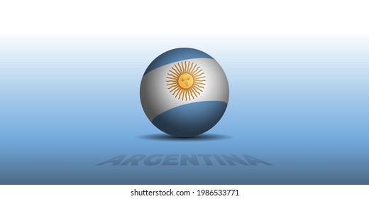 Argentina Independence Day template design with Argentina ball flag. Good template for Argentina National Day design.