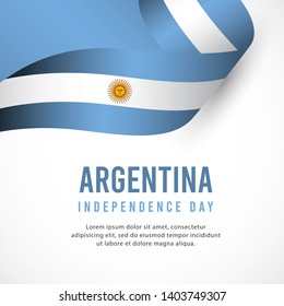 Argentina independence day vector template. design for banner, greeting cards or print.