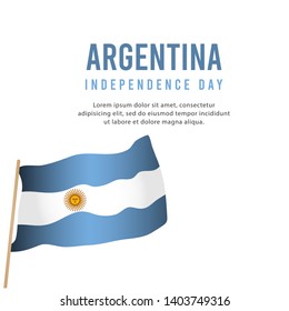 Argentina independence day vector template. design for banner, greeting cards or print.