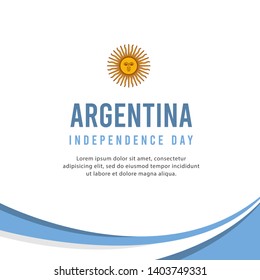 Argentina independence day vector template. design for banner, greeting cards or print.
