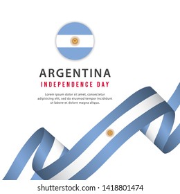 Argentina independence day vector template. design for banner, greeting cards or print.
