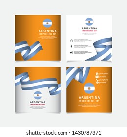 Argentina independence day vector template. Design for banner; greeting cards or print.