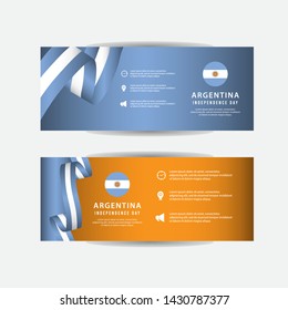 Argentina independence day vector template. Design for banner; greeting cards or print.