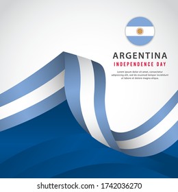 Argentina independence day vector template. design for banner, greeting cards or print.